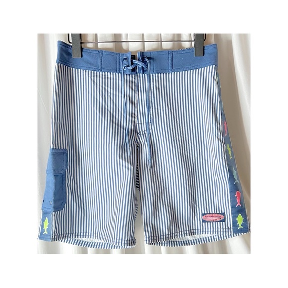 Vineyard Vines Men's Blue White
Striped Swim Trunks Bathing Suit Board
Shorts 28 - Picture 1 of 6